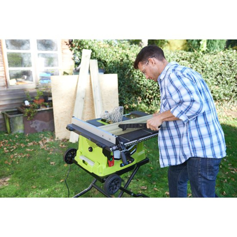 Ryobi Пиляльний верстат RTS1800EF-G 1800Вт настільна 254мм зі станиною и транспорт.колесами (5133002025)