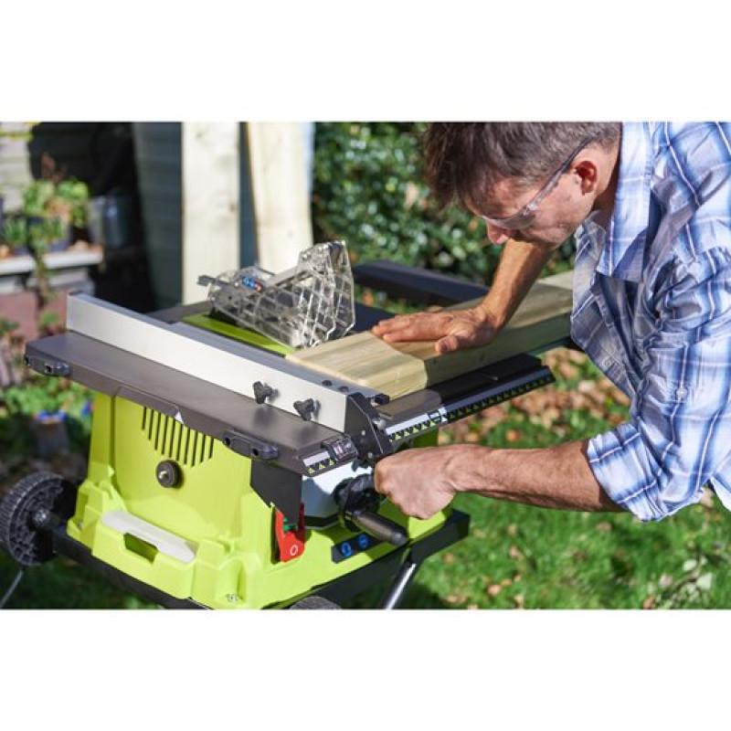 Ryobi Пиляльний верстат RTS1800EF-G 1800Вт настільна 254мм зі станиною и транспорт.колесами (5133002025)