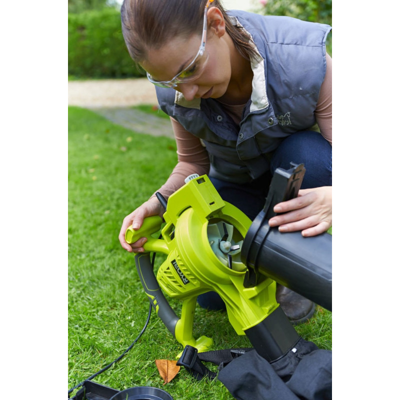 Ryobi Повітродув-пилосос RBV3000CSV, з подрібнювачем, 3кВт, 14 м3/хв, 375 км/год (5133002188)