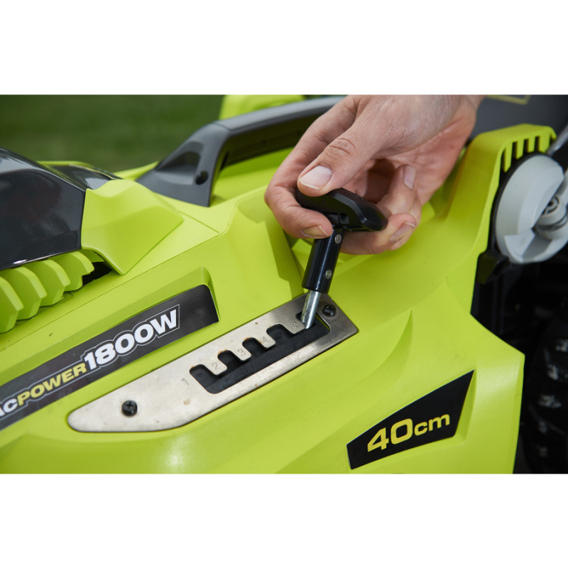 Ryobi Газонокосарка мережева RLM18E40H 1800Вт 40см 50л 20-70мм 13кг (5133002347)