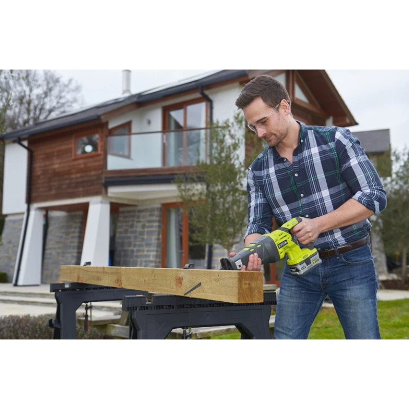 Ryobi Пила шабельна акумуляторна R18RS-0 ONE+ 18В пропил 200мм хід 28мм 2.4кг без АКБ та ЗП (5133002637)