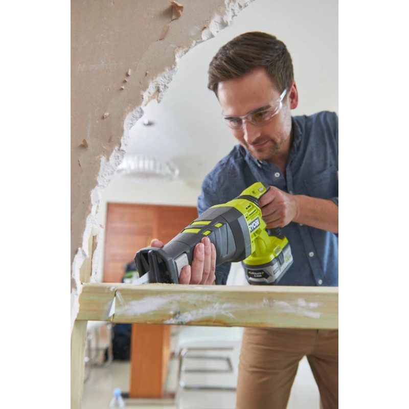Ryobi Пила шабельна акумуляторна R18RS-0 ONE+ 18В пропил 200мм хід 28мм 2.4кг без АКБ та ЗП (5133002637)