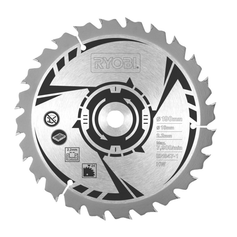 Ryobi Пила дискова RCS1600-K 1600Вт 190мм, 66мм 5000 об/хв (5133002779)
