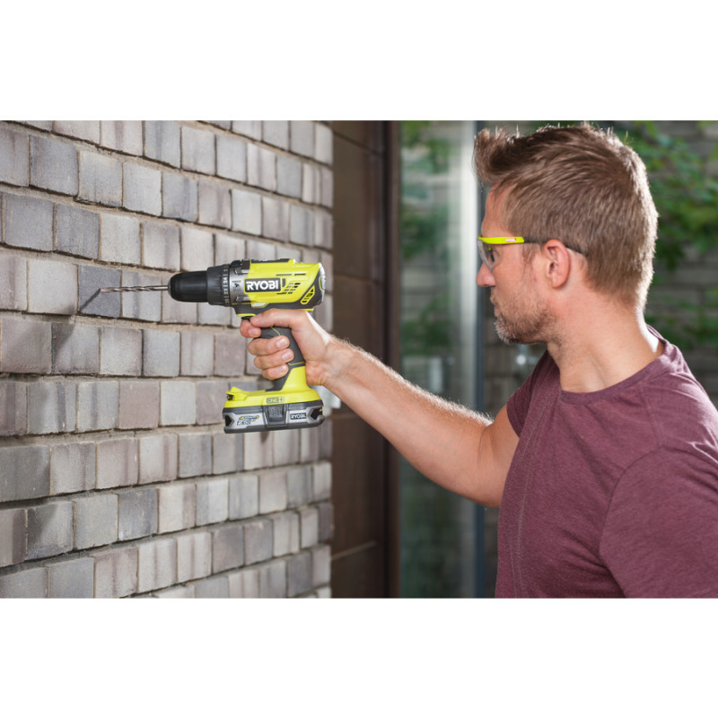 Ryobi Шурупокрут-дриль ударний акумуляторний R18PD3-0 ONE+ 18В 50Нм 500·1800об·хв 1.3кг без АКБ та ЗП (5133002888)