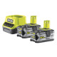Ryobi Набір акумулятора та зарядного пристрою RC18120-250 ONE+, 18В, 2х5А•год, ЗП Lithium+ (5133003364)