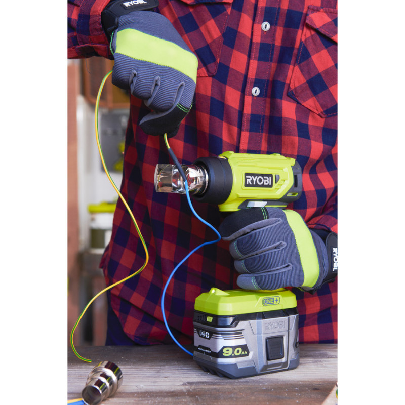 Ryobi Фен будівельний ONE+ R18HG-0 18В, 0 - 470° C, 170л /хв (без АКБ і ЗП) (5133004423)
