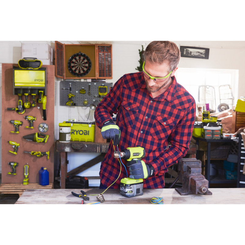 Ryobi Фен будівельний ONE+ R18HG-0 18В, 0 - 470° C, 170л /хв (без АКБ і ЗП) (5133004423)