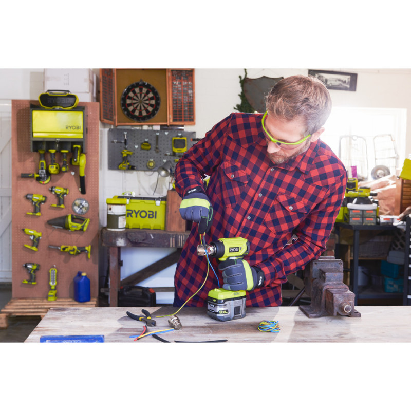 Ryobi Фен будівельний ONE+ R18HG-0 18В, 0 - 470° C, 170л /хв (без АКБ і ЗП) (5133004423)