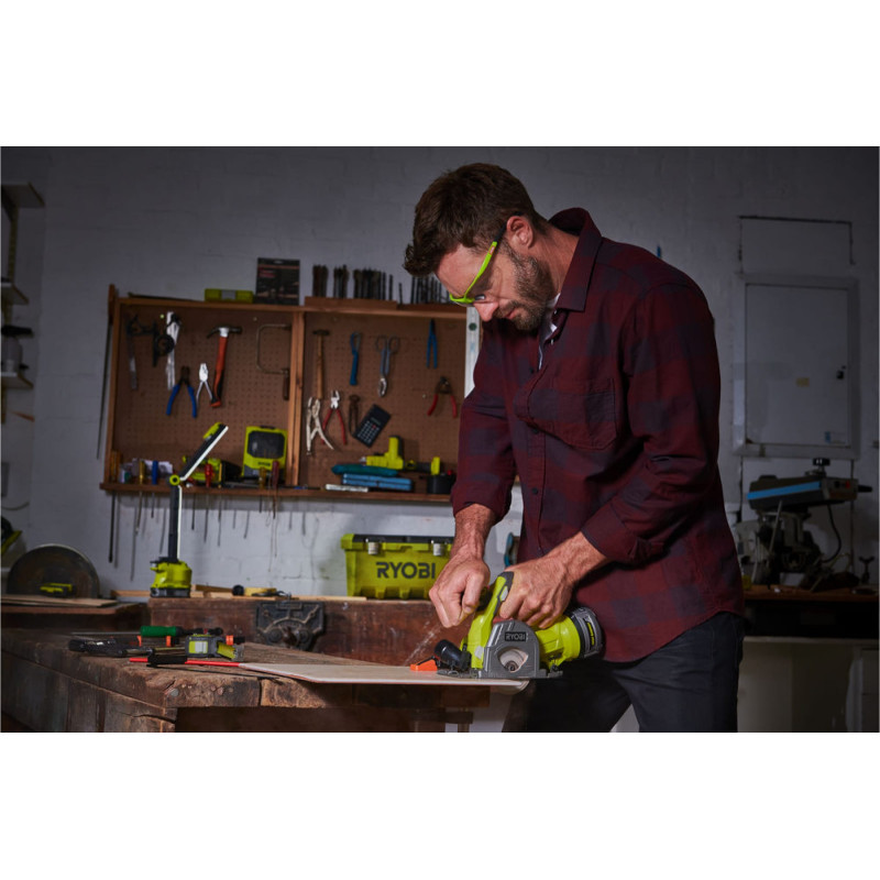 Ryobi Пила дискова, ONE+ R18MMS-0, універсальна, диск 85 мм, 1.9 кг (без АКБ і ЗУ) (5133004515)