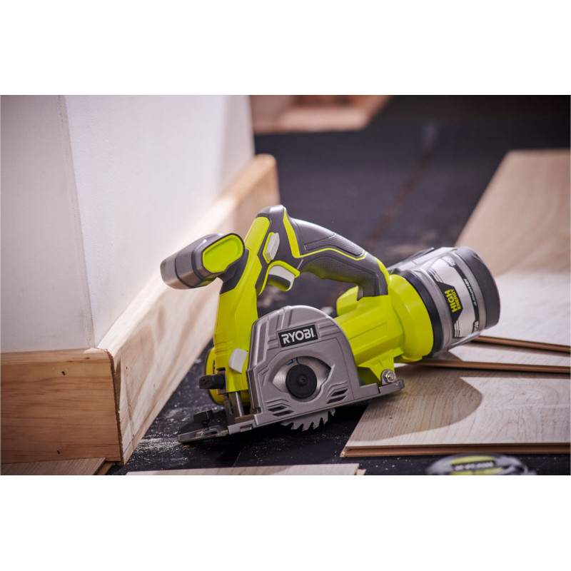 Ryobi Пила дискова, ONE+ R18MMS-0, універсальна, диск 85 мм, 1.9 кг (без АКБ і ЗУ) (5133004515)