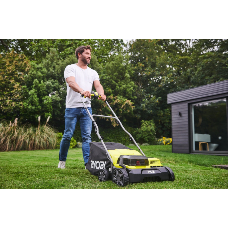 Ryobi Аератор-скарифікатор акумуляторний ONE+ RY18SFX35A-240 18В акб 2х4А·год 35см 55л 10кг (5133004549)