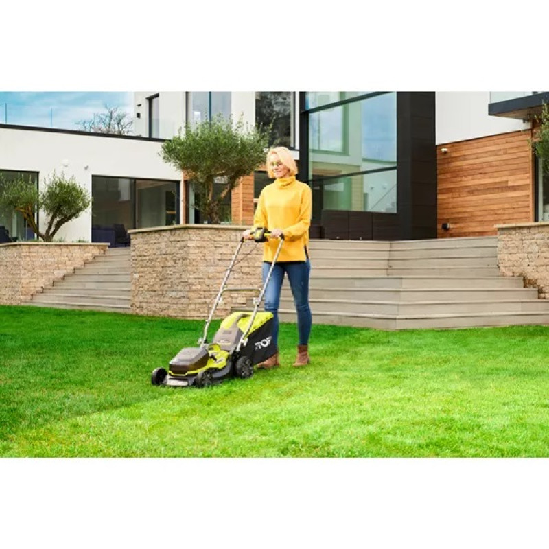 Ryobi Газонокосарка Ryobi ONE+ Hybrid RY18LMH37A-250 18В/220В 2х5.0А/г, 37см, 25-70 мм, 45л, мульчування (5133004583)