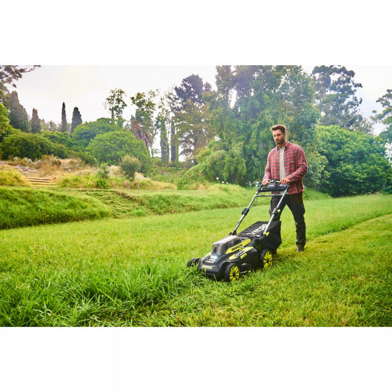 Ryobi Газонокосарка акумуляторна RY36LMX51A-160 самохідна MAX POWER 36В акб 1х6А·год 51см 70л 20-70мм мульч-е LED-фари безщіткова до 2000м.кв 24.7кг (5133004589)