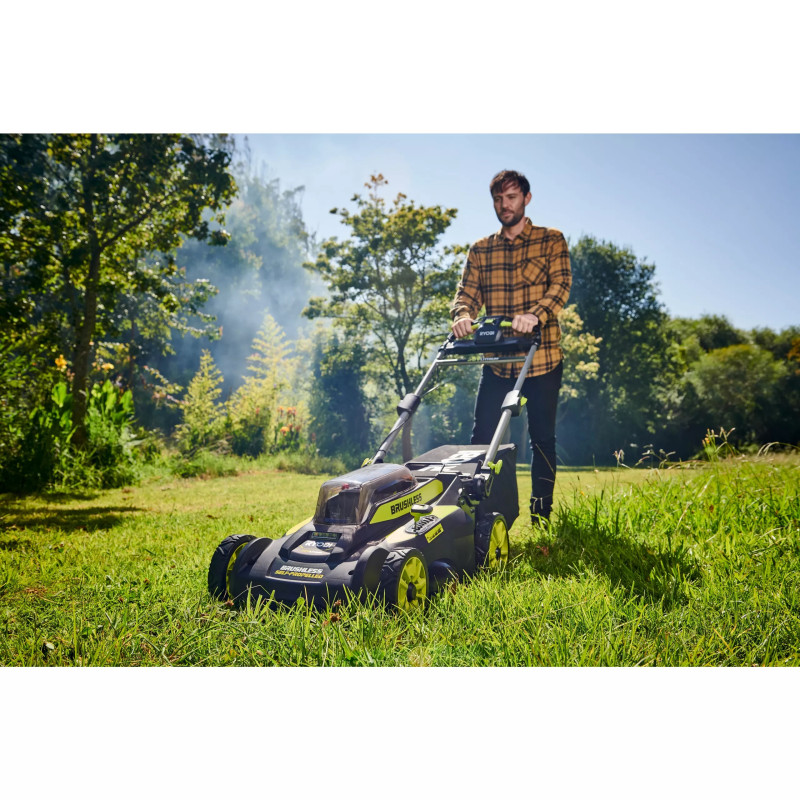 Ryobi Газонокосарка акумуляторна RY36LMX51A-160 самохідна MAX POWER 36В акб 1х6А·год 51см 70л 20-70мм мульч-е LED-фари безщіткова до 2000м.кв 24.7кг (5133004589)
