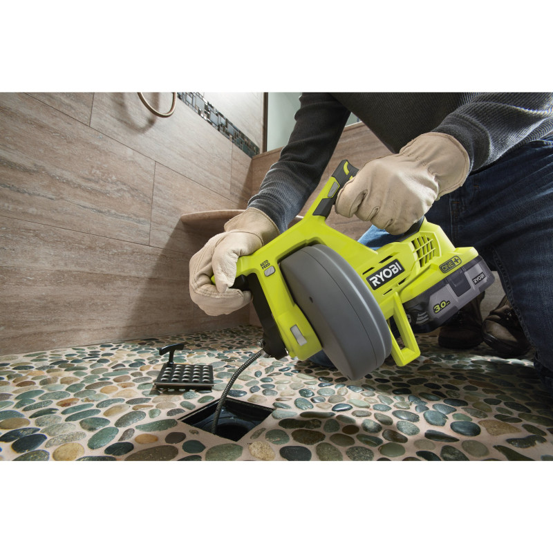 Ryobi Машина для прочищення труб R18DA-0 акумуляторна 18В ONE+ діаметр труби 19-50мм без АКБ та ЗП (5133004642)