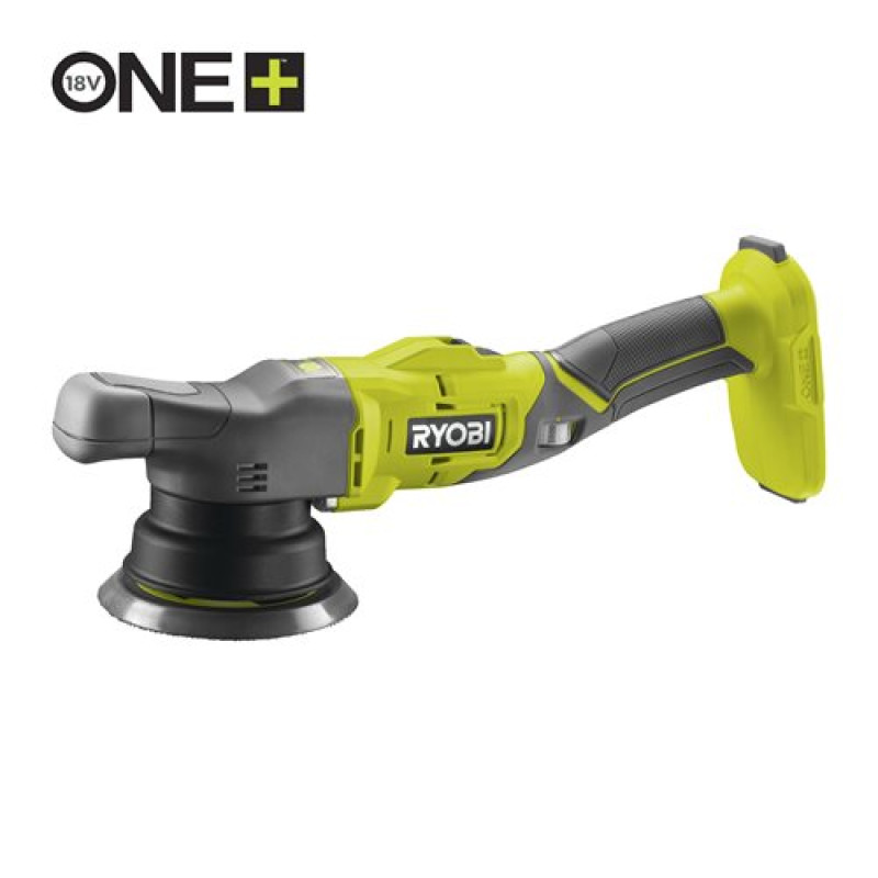 Ryobi Шліфмашина полірувальна акумуляторна R18P-0 ONE+ 18В 125мм рандомна орбіта регулювання швидкості без АКБ та ЗП (5133004845)
