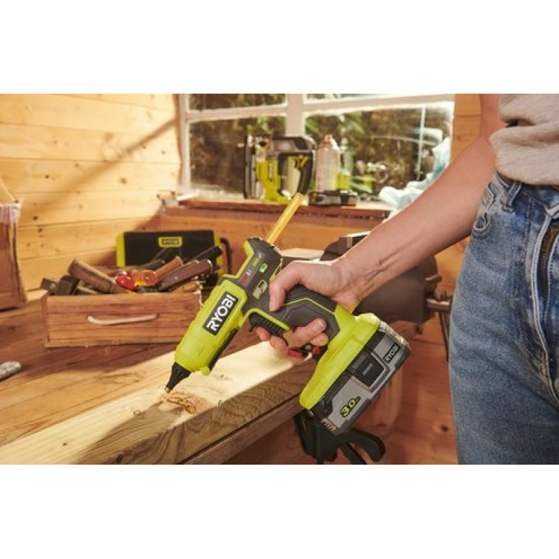 Ryobi Пістолет клейовий RGL18-0 акумуляторний ONE+,18В, стрижні 11/12 мм (5133005002)