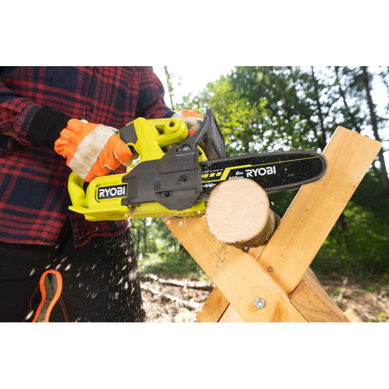 Ryobi Пила ланцюгова акумуляторна ONE+ RY18CS20A-125 18В акб 1х2.5А·год ЗП 20см 2.3кг (5133005415)
