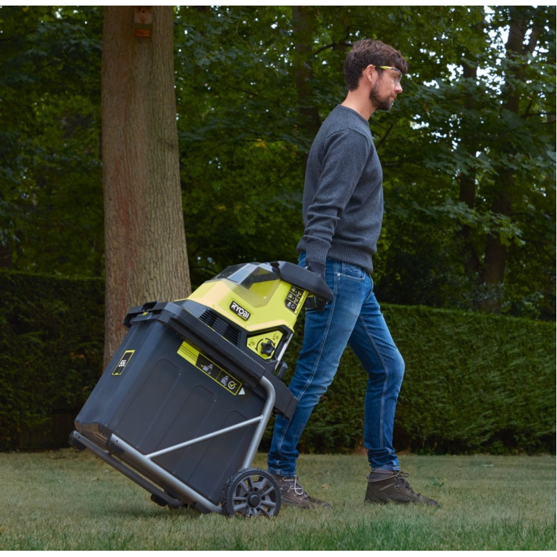 Ryobi Подрібнювач садовий акумуляторний Max Power RY36SHX40-0 36В 40мм 55л 18кг (без АКБ та ЗУ) фреза низькошумний (5133005451)