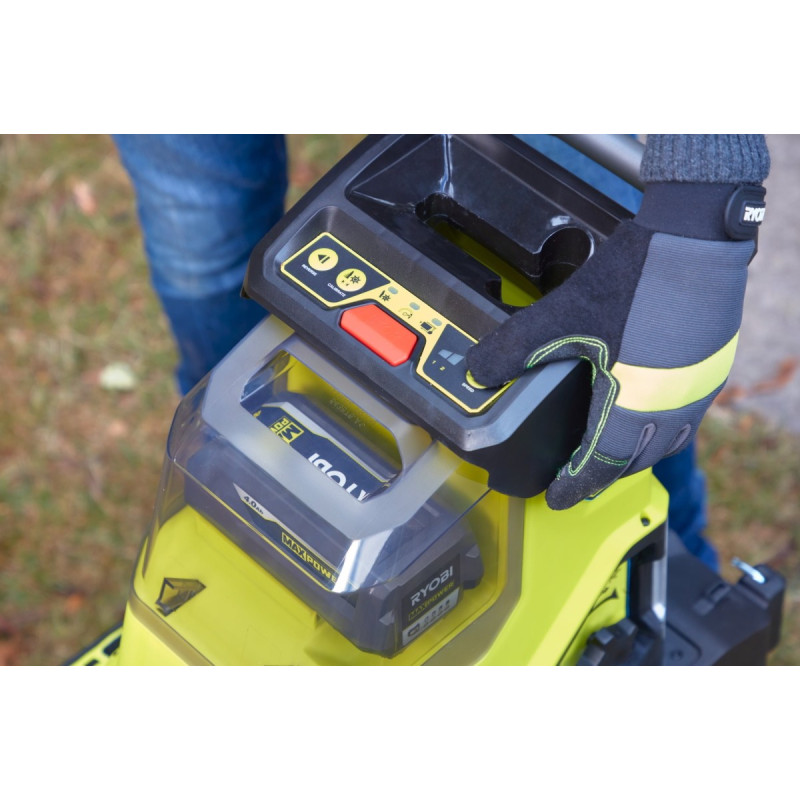 Ryobi Подрібнювач садовий акумуляторний Max Power RY36SHX40-0 36В 40мм 55л 18кг (без АКБ та ЗУ) фреза низькошумний (5133005451)