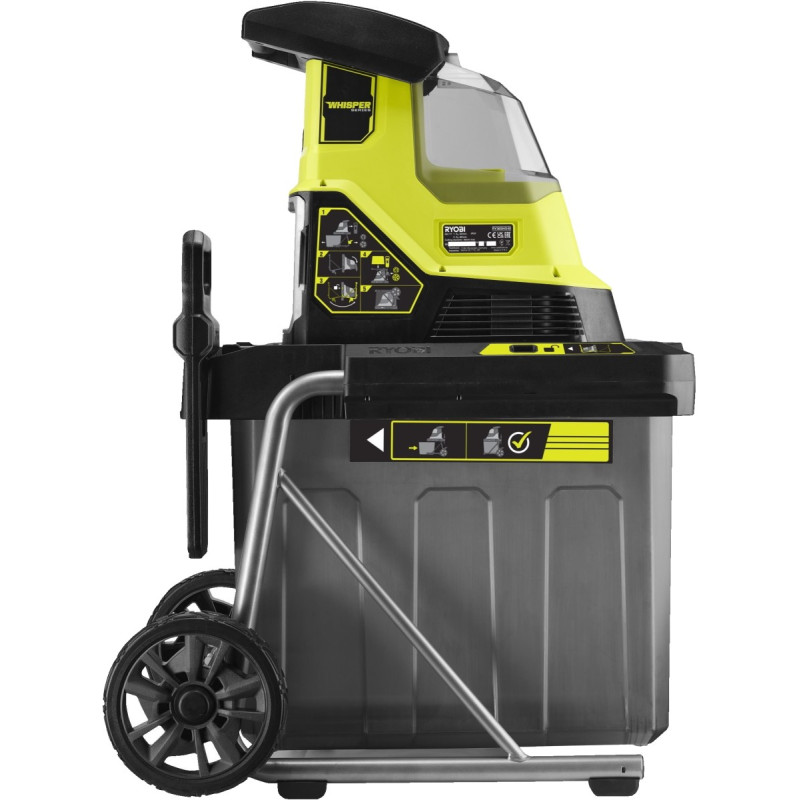 Ryobi Подрібнювач садовий акумуляторний Max Power RY36SHX40-0 36В 40мм 55л 18кг (без АКБ та ЗУ) фреза низькошумний (5133005451)