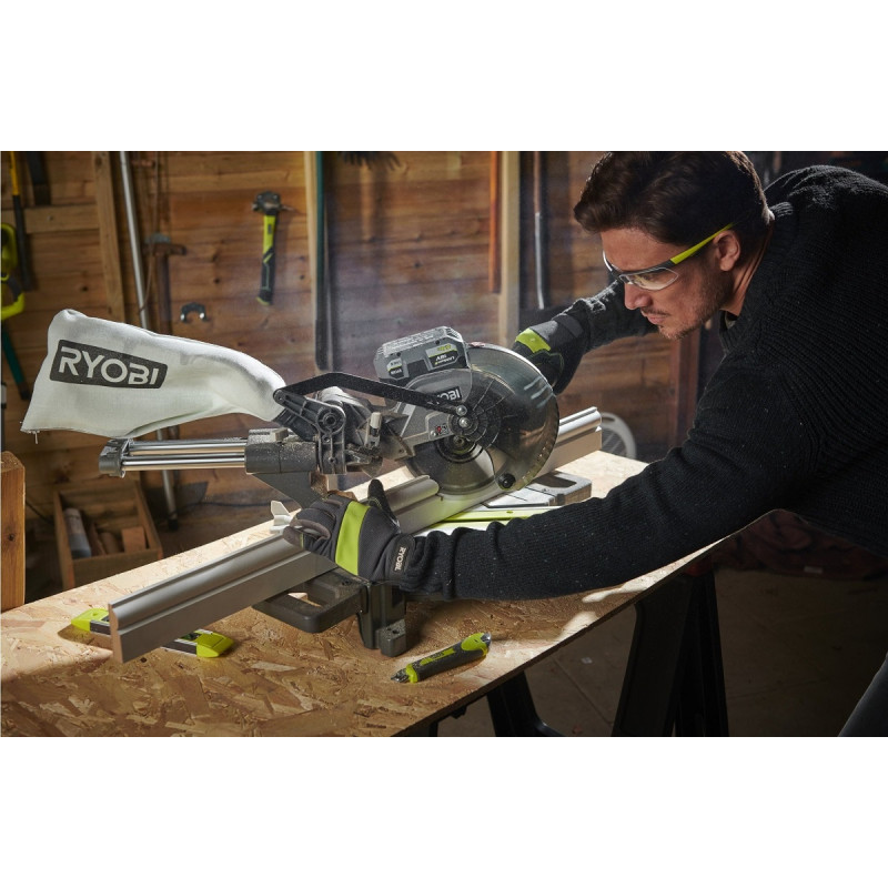 Ryobi Пила торцювальна ONE+ RMS18190-0, акумуляторна, 190 мм, 18В, (без АКБ та ЗП) (5133005502)