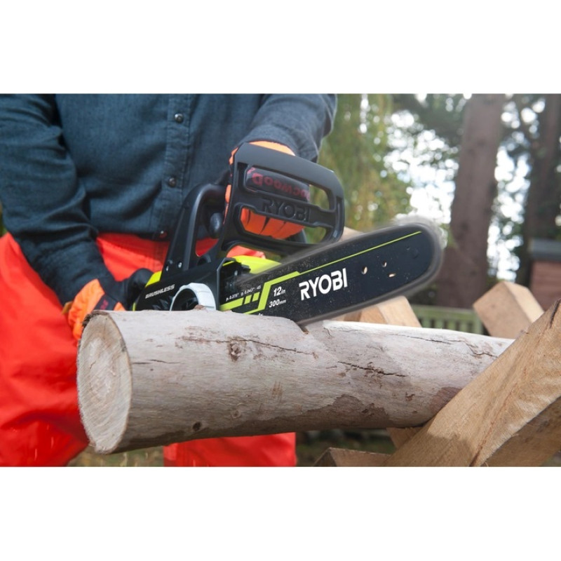 Ryobi Пила ланцюгова акумуляторна RCS1830-140B, ONE+ 18В, шина 30 см, АКБ 4.0Ач+ЗП безщіткова (5133005547)
