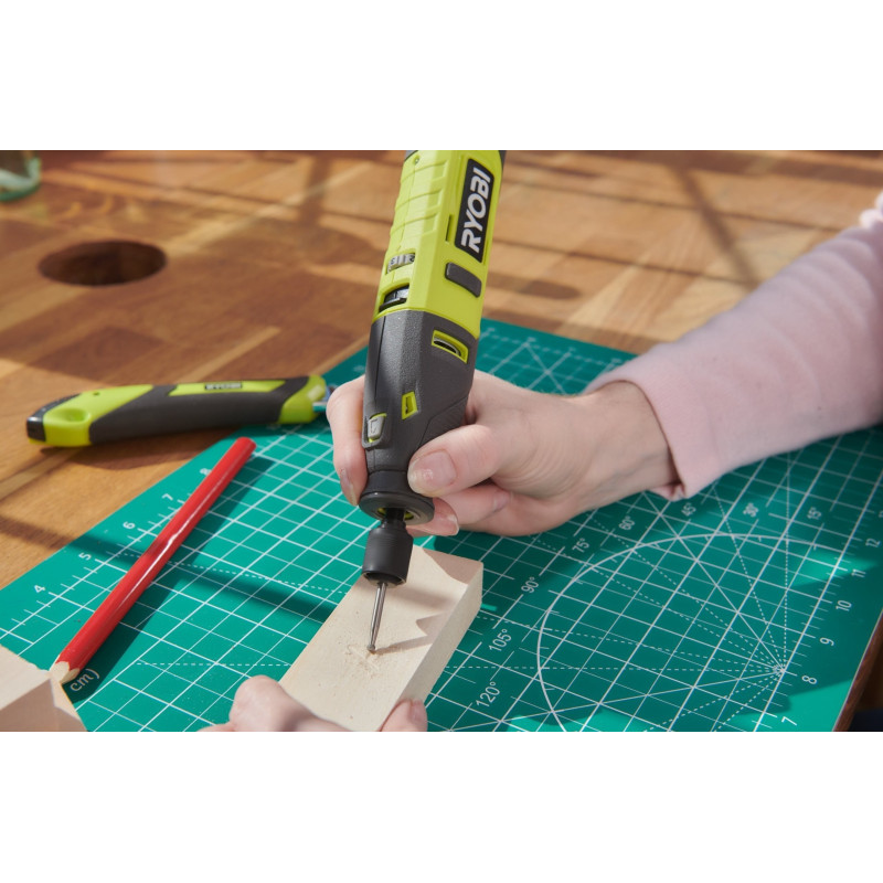 Ryobi Шліфмашина шліфувально-гравірувальна акумуляторна USB Lithium RRT4-120GA15 4В 1х2А·год 15 аксесуарів 0.23кг (5133005634)