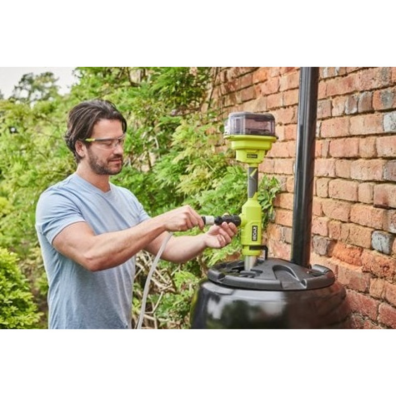 Насос для води акумуляторний Ryobi ONE+ RY18STPA-0 18В 3360л/год перекачування 7м телескопічний 0.7-1.2м таймер відключення 2.5кг без АКБ та ЗП (5133005716)