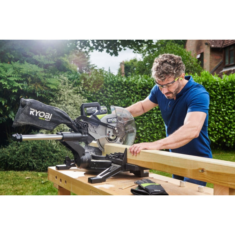 Пила торцювальна акумуляторна Ryobi ONE+ НР RMS18254X-0 18В з протяжкою диск 254мм 14кг без АКБ та ЗП (5133005736)