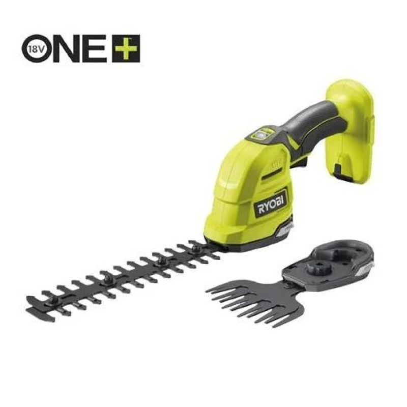 Ryobi Ножиці акумуляторні для трави RY18GSA-0 18В ONE+ з насадкою кущоріз 20см 1кг (без АКБ та ЗП) (5133005764)