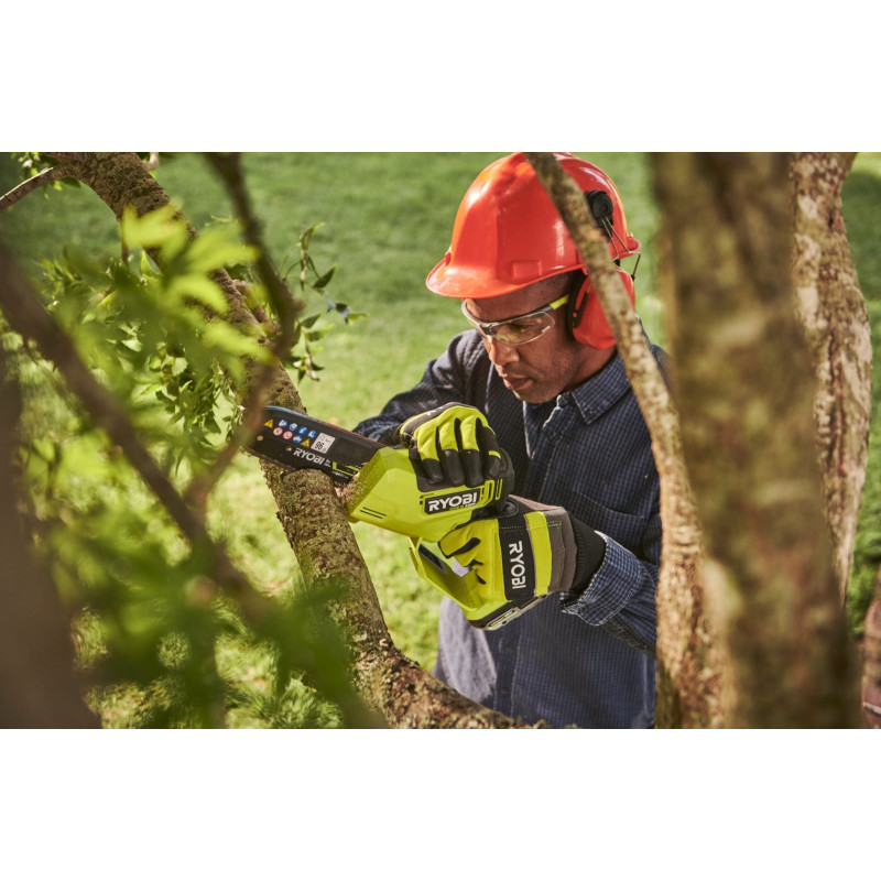 Ryobi Пила ланцюгова акумуляторна ONE+ HP RY18PSX15A-120T 18B 1х2А·год ЗП шина 15см безщіткова 6м/с 1.19кг кейс (5133005899)