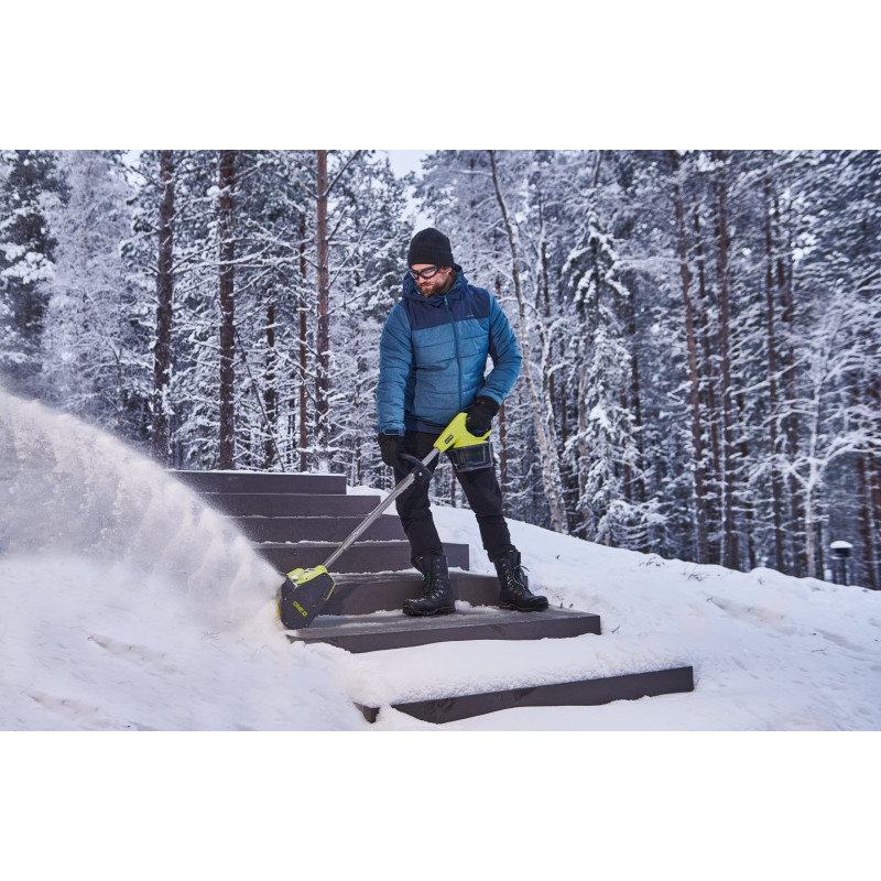 Ryobi Снігоприбирач акумуляторний RY18ST25A-0 18В ONE+ ширина 25см викид 6м глибина 15см 7.7кг без АКБ та ЗП (5133006091)