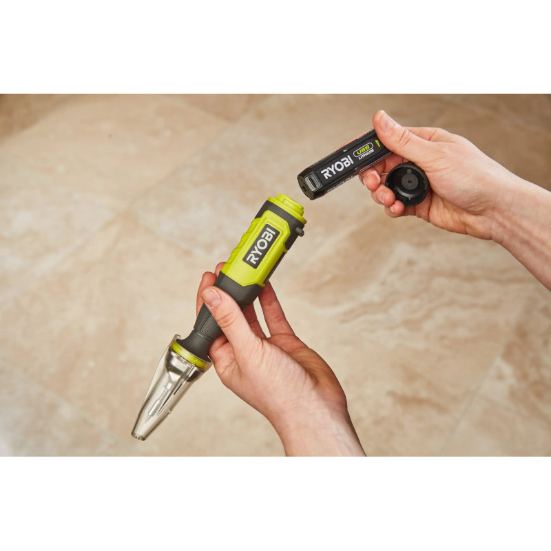 Паяльник акумуляторний Ryobi USB Lithium RSI4-120G 4В 2А·год 460°С світлодіодне підсвічування 0.1кг (5133006146)