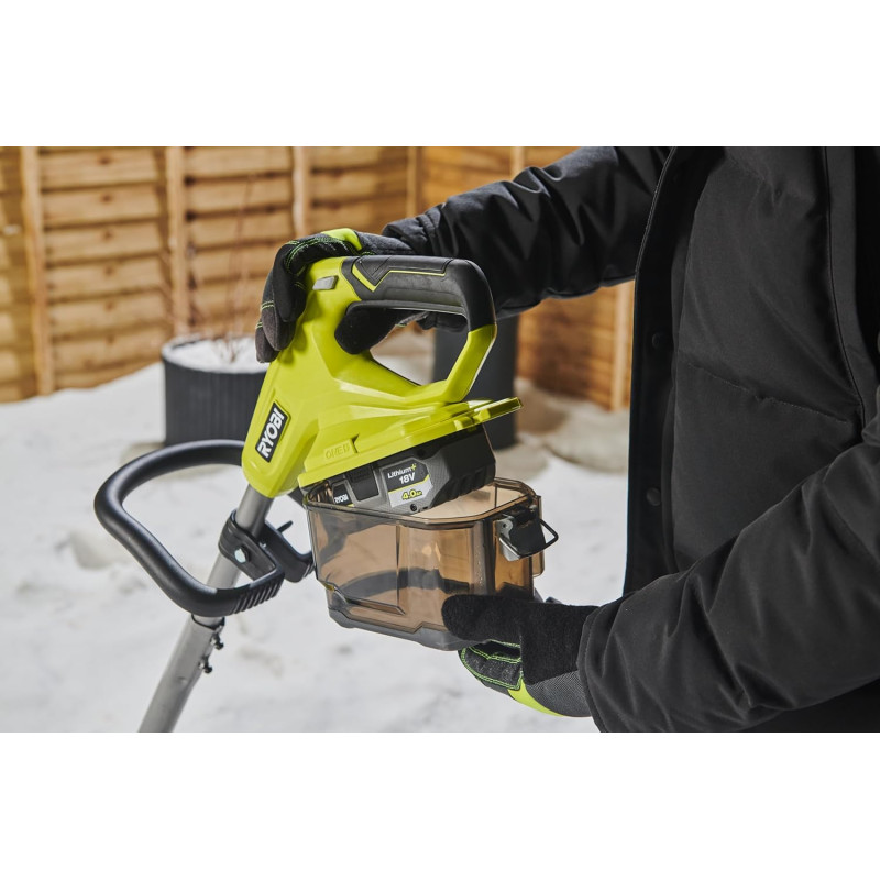 Ryobi Снігоприбирач акумуляторний ONE+ RY18ST25A-140 18В акб 1х4А·год ширина 25см викид 6м глибина 15см 5.3кг (5133006235)