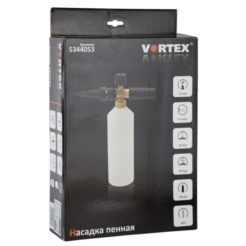 VORTEX Насадка пінна 0.75л для мийок з потужністю від 1500Вт до 3000Вт (5344053)