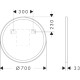 Hansgrohe XARITA LITE S дзеркало 70см з LED підсвічуванням, (54979700)