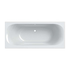 Geberit 554.004.01.1 Soana Ванна прямокутна 180x80см, тонкий край, злив та перелив по центру, з ніжками, колір білий