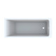 Geberit 554.384.01.1 Selnova Square Ванна прямокутна з ніжками, 170х70см, біла