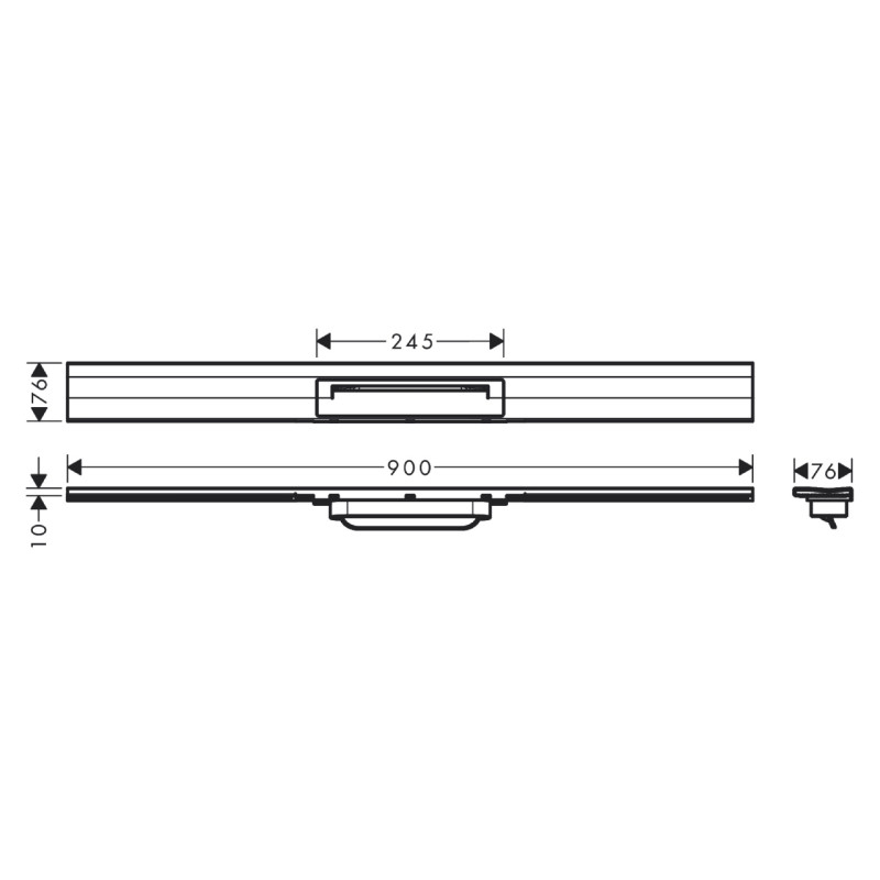 Hansgrohe RAINDRAIN FLEX внешняя часть слива для душа 900мм, цвет хром, (56052000)