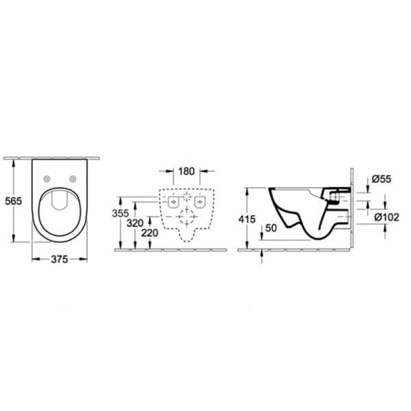VILLEROY & BOCH Унітаз консольний Subway 2.0 rimless + кришка SlimSeat