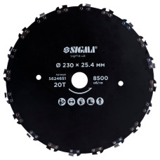 SIGMA Диск для тримера Ø230×25.4мм 20Т ланцюговий (5624651)