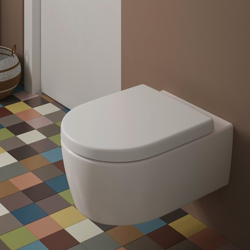 5656HR01 AVENTO Унітаз підвісний DirectFlush з кришкою QuickRelease/SoftClosing, White Alpin