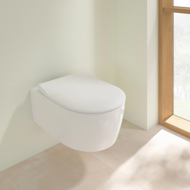 5656RS01 AVENTO Унітаз підвісний DirectFlush з кришкою QuickRelease/SoftClosing, White Alpin