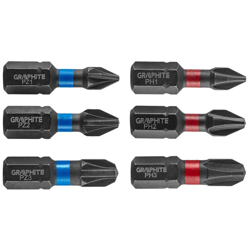 Graphite Біти ударні, набір 6шт, 1/4