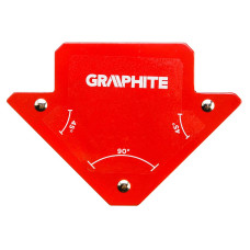 Graphite Кутник зварювальний 56H901 магнітний 82x120x13мм макс.вантажопідйомність 11.4кг кут 45/90° (56H901)