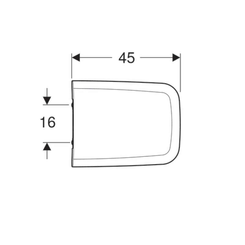 Geberit 571910000iCon Square Сидіння з кришкою для унітаза, дюропластове, металеві петлі, із Soft-close, колір білий