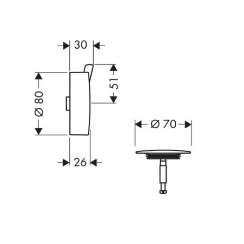 Hansgrohe Flexaplus S зовнішня частина 58186000, (58186000)