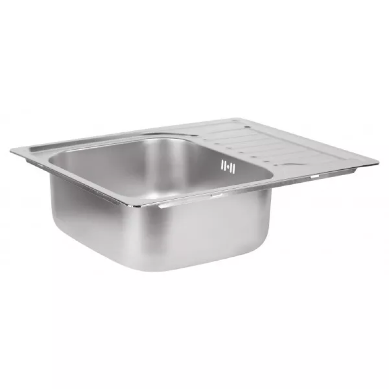 WEZER Кухонна мийка 5848(08) Satin 580x480x180 мм + сифон