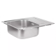 WEZER Кухонна мийка 5848(08) Satin 580x480x180 мм + сифон